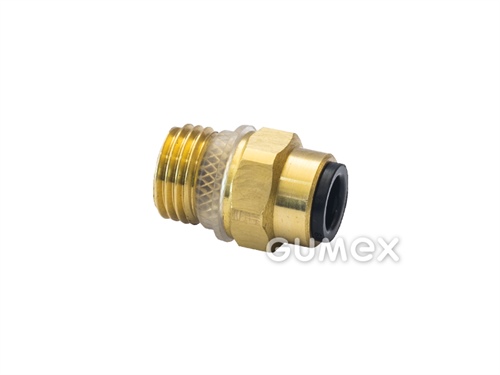 Gerade Kupplung JG, für Außenrohr Ø 4mm, Außengewinde Super Thread 1/8", O-Ring NBR, Messing, 
